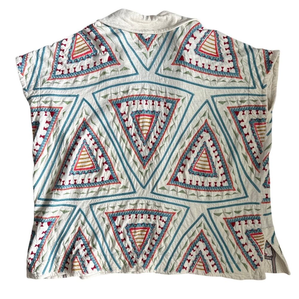 Johnny Was Biya Zendaya Embroidered Notched-Collar Kimono Pockets Size Small - Picture 11 of 11